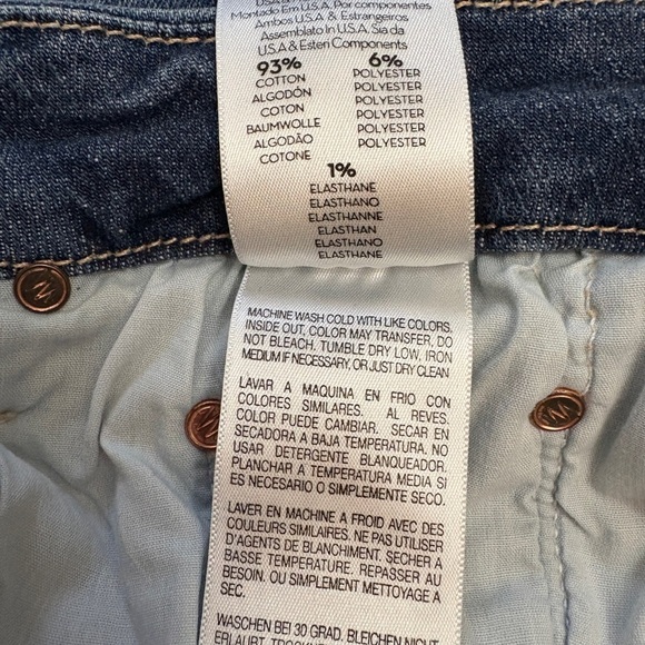 MOTHER The Looker Ankle Fray Skinny Mid Rise Jean Girl Crush Blue Wash Size 29 - Picture 11 of 14